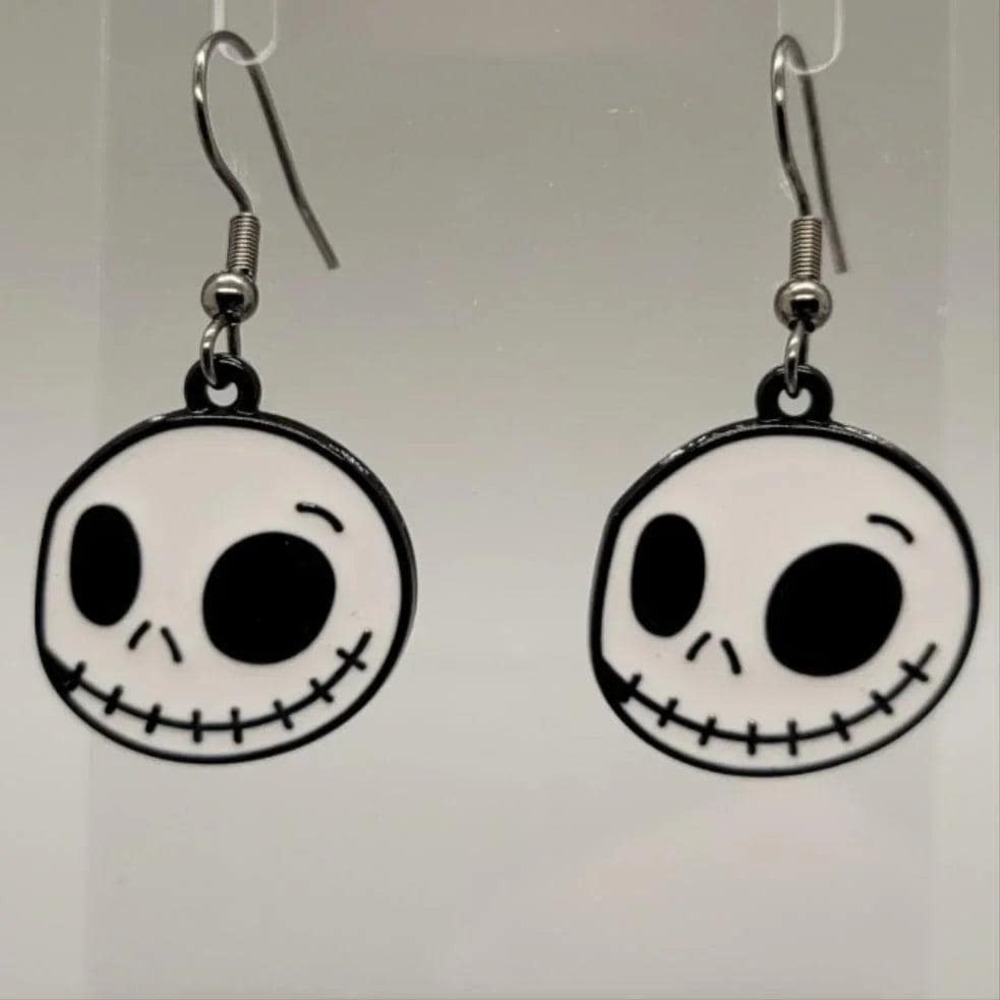 Jack Skellington Dangle Earrings - Halloween Party Jewelry